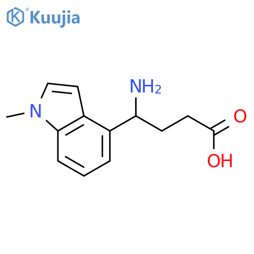 4-amino-4-(1-methyl-1H-indol-4-yl)butanoic acid structure