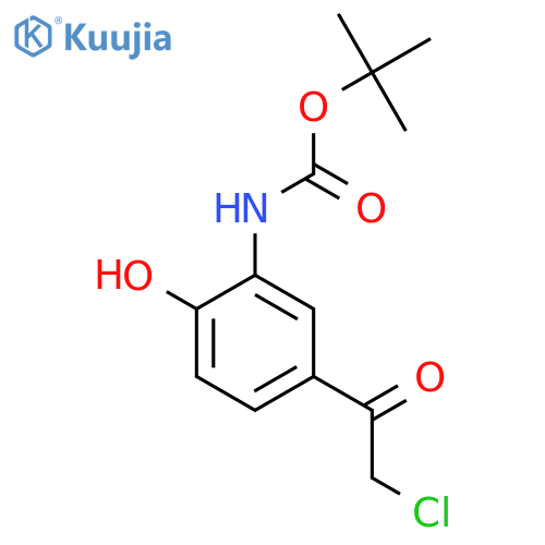 tert-butyl N-5-(2-chloroacetyl)-2-hydroxyphenylcarbamate structure