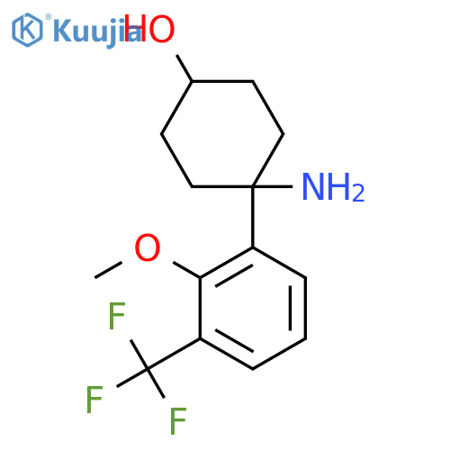 4-amino-4-2-methoxy-3-(trifluoromethyl)phenylcyclohexan-1-ol structure