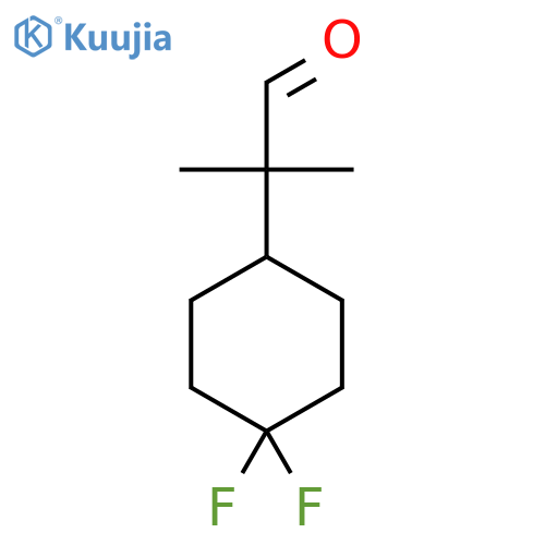 2-(4,4-difluorocyclohexyl)-2-methylpropanal structure