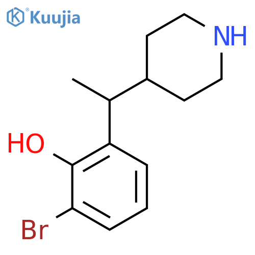2-bromo-6-1-(piperidin-4-yl)ethylphenol structure