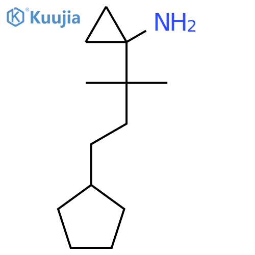 1-(4-cyclopentyl-2-methylbutan-2-yl)cyclopropan-1-amine structure