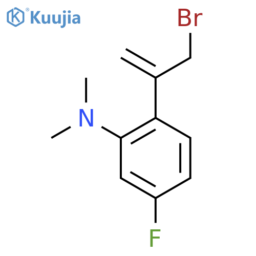 2-(3-bromoprop-1-en-2-yl)-5-fluoro-N,N-dimethylaniline structure