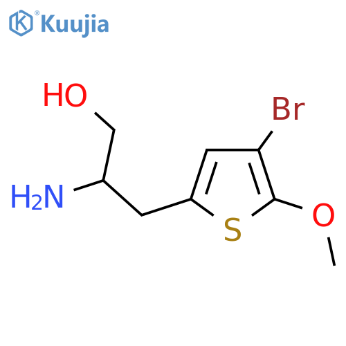 2-amino-3-(4-bromo-5-methoxythiophen-2-yl)propan-1-ol structure