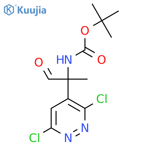 tert-butyl N-2-(3,6-dichloropyridazin-4-yl)-1-oxopropan-2-ylcarbamate structure