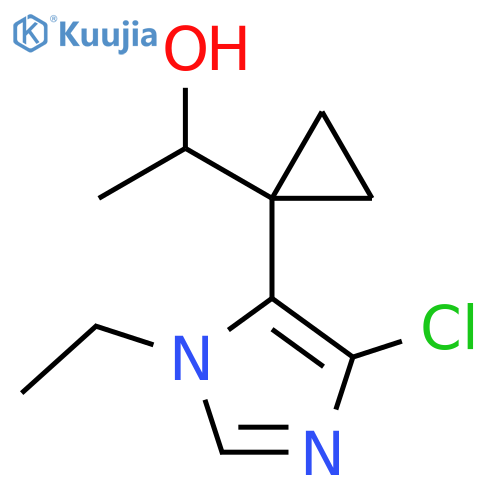 1-1-(4-chloro-1-ethyl-1H-imidazol-5-yl)cyclopropylethan-1-ol structure