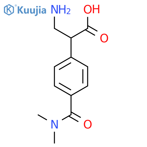 3-amino-2-4-(dimethylcarbamoyl)phenylpropanoic acid structure
