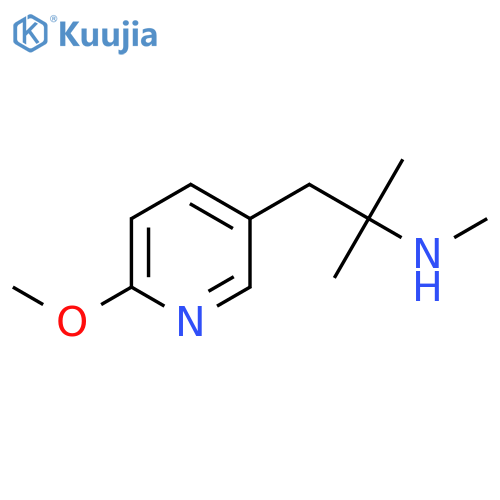 1-(6-methoxypyridin-3-yl)-2-methylpropan-2-yl(methyl)amine structure
