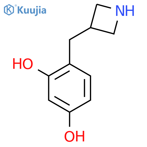 4-(azetidin-3-yl)methylbenzene-1,3-diol structure