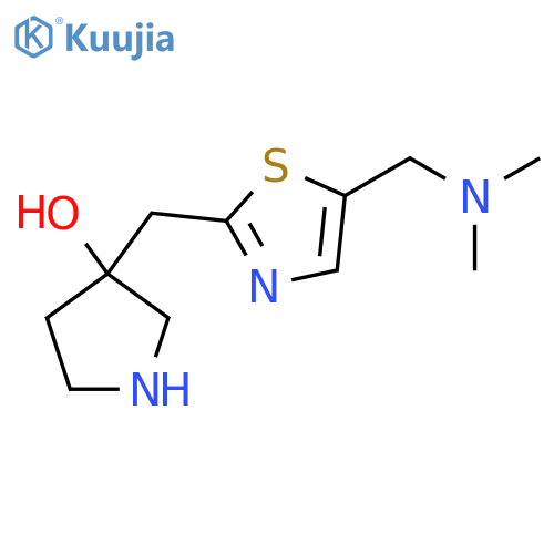 3-({5-(dimethylamino)methyl-1,3-thiazol-2-yl}methyl)pyrrolidin-3-ol structure