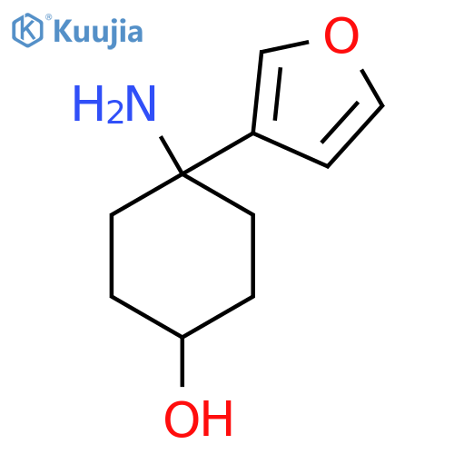 4-amino-4-(furan-3-yl)cyclohexan-1-ol structure