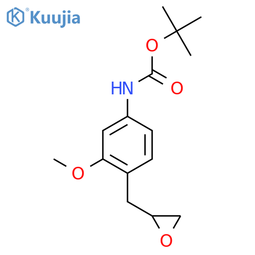 tert-butyl N-{3-methoxy-4-(oxiran-2-yl)methylphenyl}carbamate structure