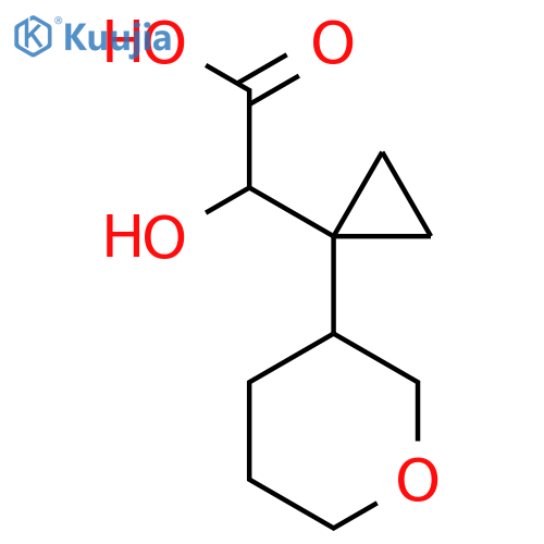 2-hydroxy-2-1-(oxan-3-yl)cyclopropylacetic acid structure