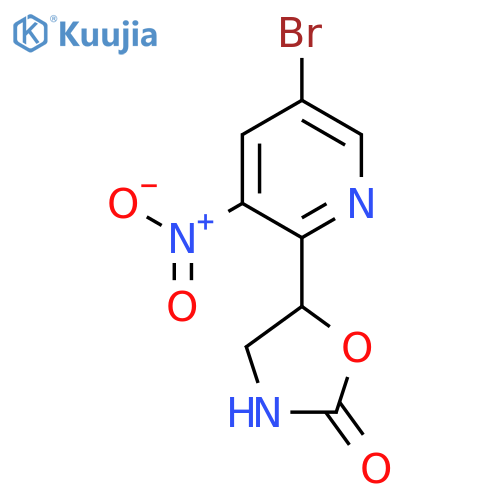 5-(5-bromo-3-nitropyridin-2-yl)-1,3-oxazolidin-2-one structure