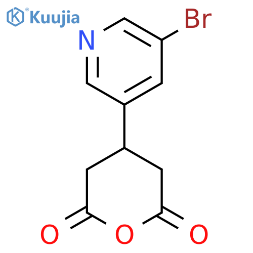 4-(5-bromopyridin-3-yl)oxane-2,6-dione structure