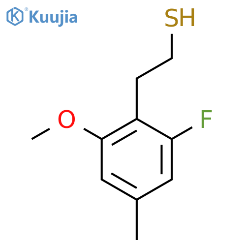2-(2-fluoro-6-methoxy-4-methylphenyl)ethane-1-thiol structure