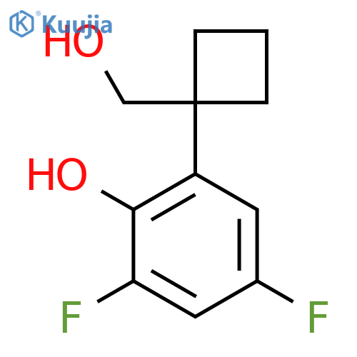 2,4-difluoro-6-1-(hydroxymethyl)cyclobutylphenol structure