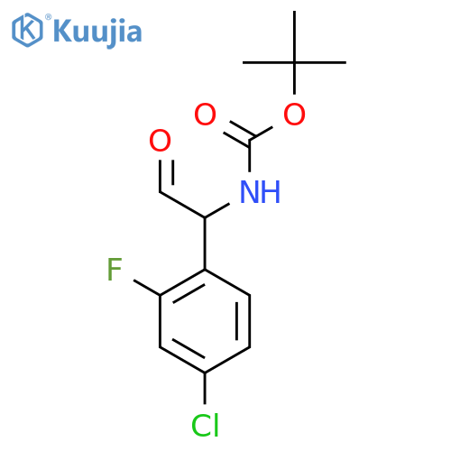 tert-butyl N-1-(4-chloro-2-fluorophenyl)-2-oxoethylcarbamate structure