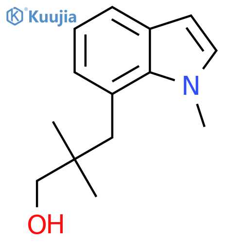 2,2-dimethyl-3-(1-methyl-1H-indol-7-yl)propan-1-ol structure