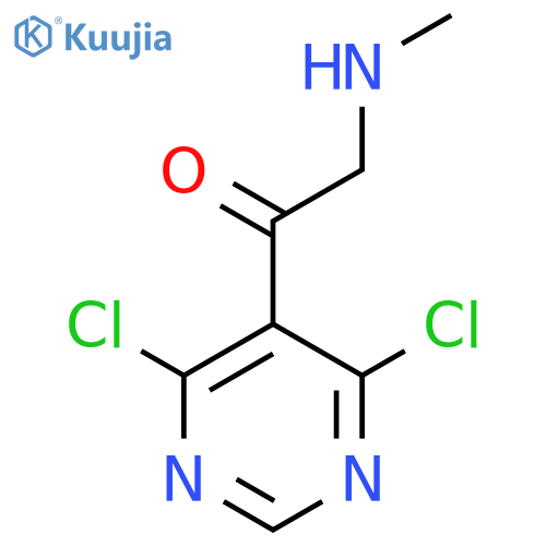 1-(4,6-dichloropyrimidin-5-yl)-2-(methylamino)ethan-1-one structure