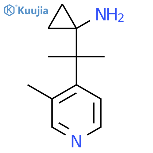 1-2-(3-methylpyridin-4-yl)propan-2-ylcyclopropan-1-amine structure