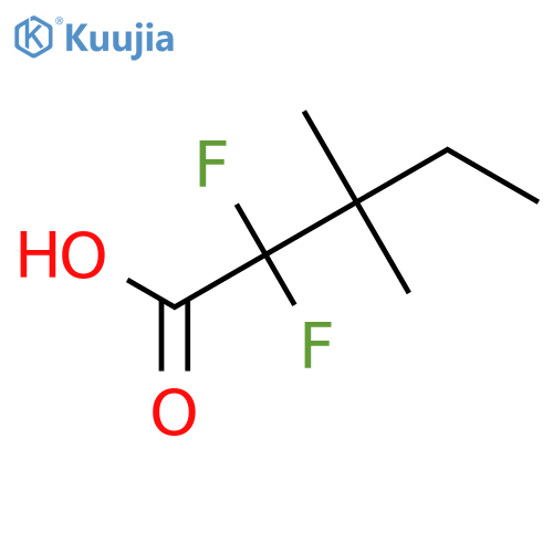 2,2-difluoro-3,3-dimethylpentanoic acid structure