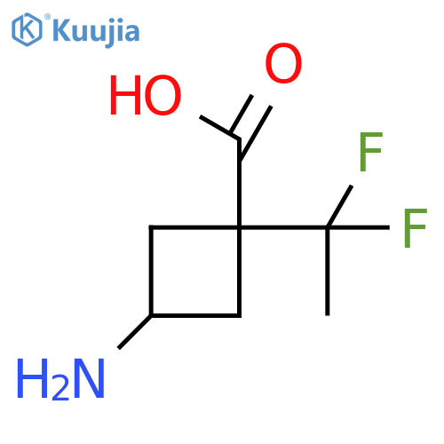 3-amino-1-(1,1-difluoroethyl)cyclobutane-1-carboxylic acid structure