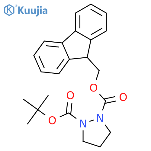 1-((9H-Fluoren-9-yl)methyl) 2-tert-butyl pyrazolidine-1,2-dicarboxylate structure