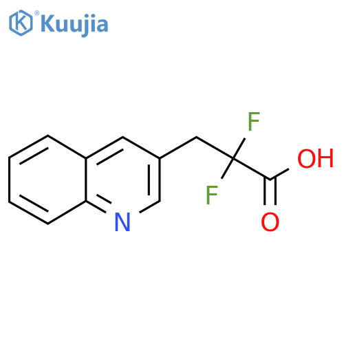 2,2-difluoro-3-(quinolin-3-yl)propanoic acid structure