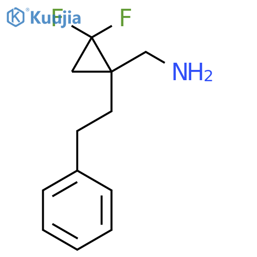 2,2-difluoro-1-(2-phenylethyl)cyclopropylmethanamine structure