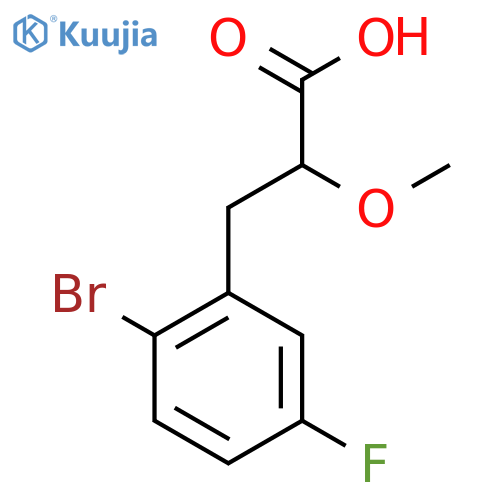 3-(2-bromo-5-fluorophenyl)-2-methoxypropanoic acid structure