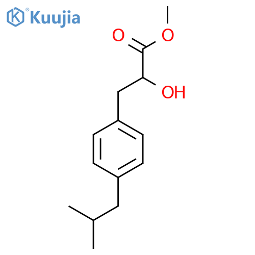 methyl 2-hydroxy-3-4-(2-methylpropyl)phenylpropanoate structure