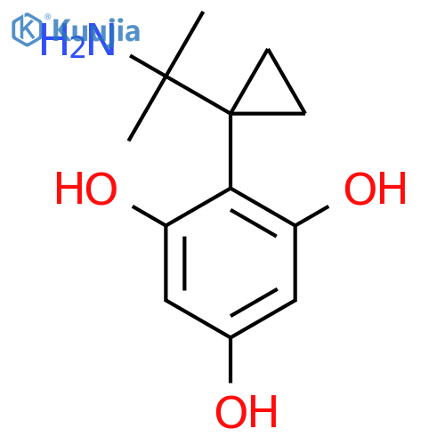 2-1-(2-aminopropan-2-yl)cyclopropylbenzene-1,3,5-triol structure