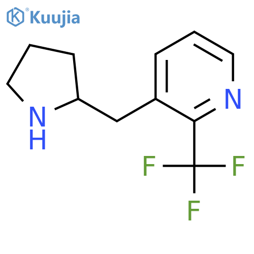 3-(Pyrrolidin-2-ylmethyl)-2-(trifluoromethyl)pyridine structure