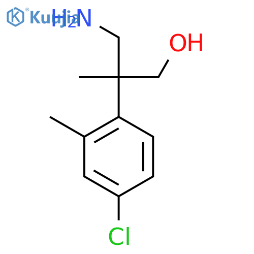3-amino-2-(4-chloro-2-methylphenyl)-2-methylpropan-1-ol structure