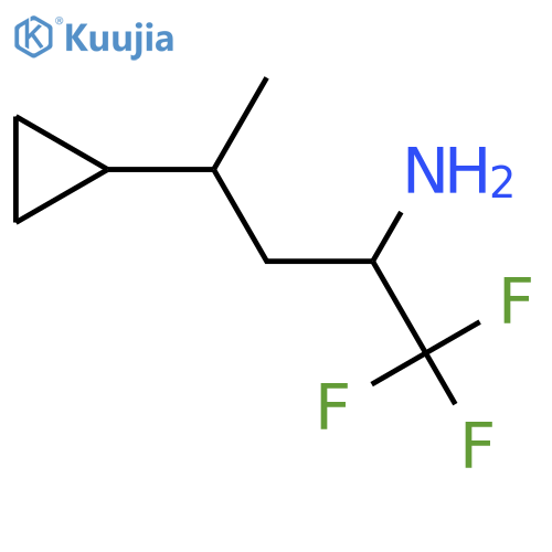 4-cyclopropyl-1,1,1-trifluoropentan-2-amine structure