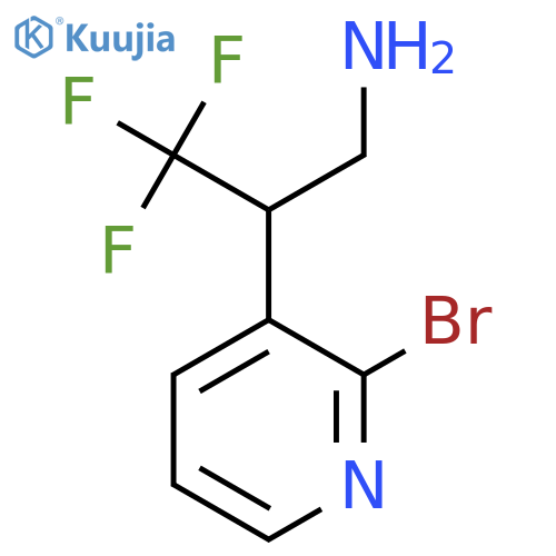 2-(2-bromopyridin-3-yl)-3,3,3-trifluoropropan-1-amine structure