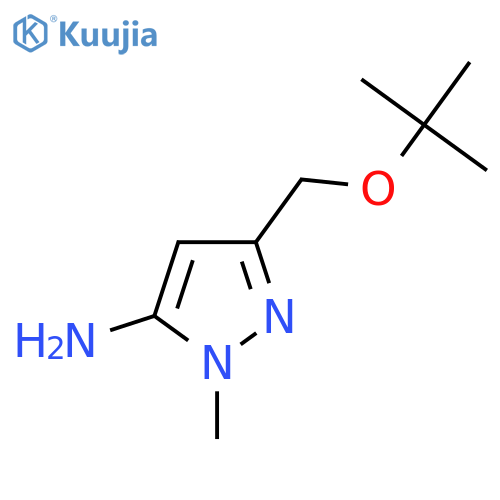 3-(tert-butoxy)methyl-1-methyl-1H-pyrazol-5-amine structure