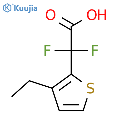 2-(3-ethylthiophen-2-yl)-2,2-difluoroacetic acid structure