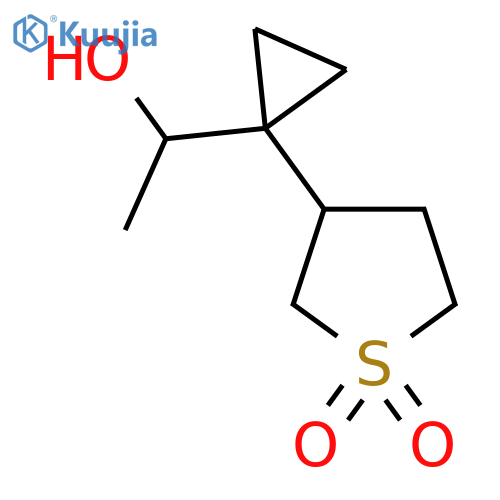 3-1-(1-hydroxyethyl)cyclopropyl-1lambda6-thiolane-1,1-dione structure