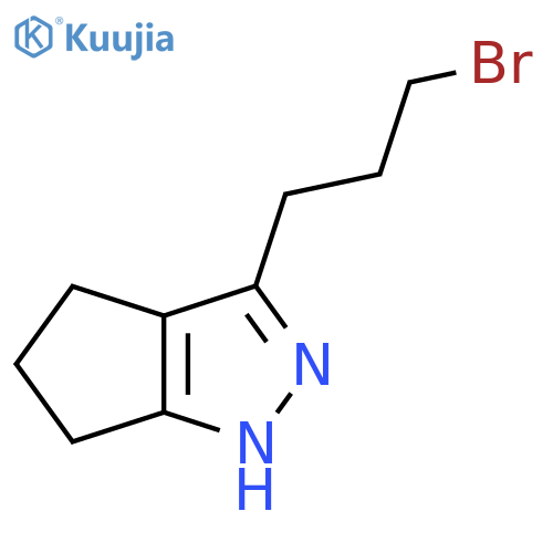 3-(3-bromopropyl)-1H,4H,5H,6H-cyclopentacpyrazole structure
