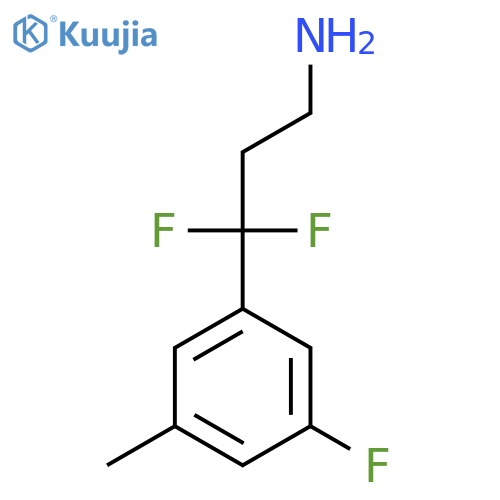3,3-difluoro-3-(3-fluoro-5-methylphenyl)propan-1-amine structure