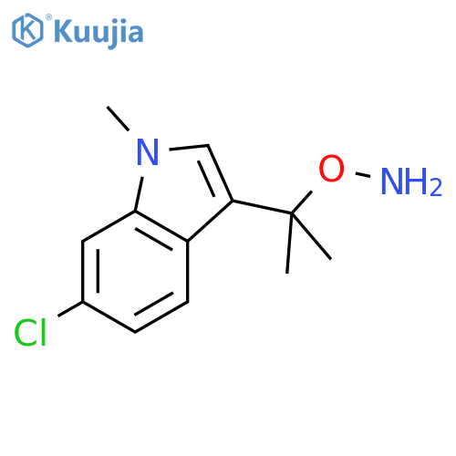 O-2-(6-chloro-1-methyl-1H-indol-3-yl)propan-2-ylhydroxylamine structure