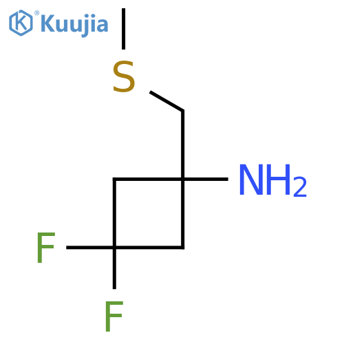 3,3-difluoro-1-(methylsulfanyl)methylcyclobutan-1-amine structure