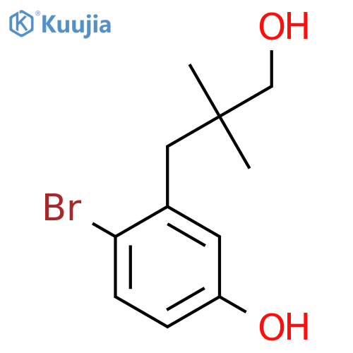 4-bromo-3-(3-hydroxy-2,2-dimethylpropyl)phenol structure