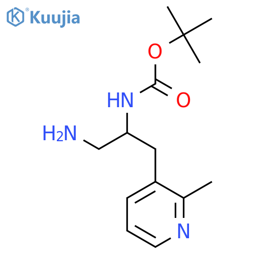 tert-butyl N-1-amino-3-(2-methylpyridin-3-yl)propan-2-ylcarbamate structure