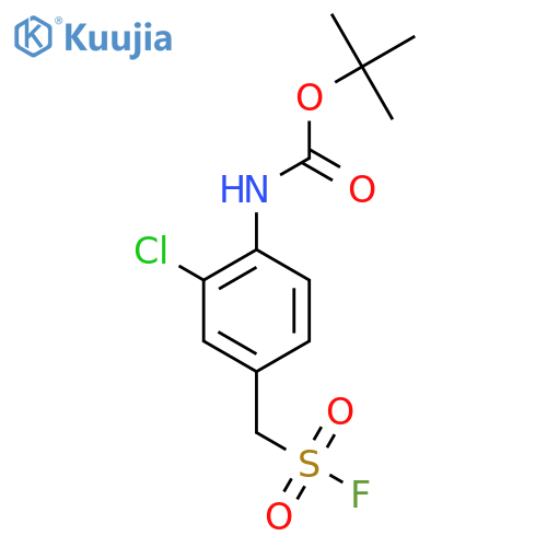 tert-butyl N-{2-chloro-4-(fluorosulfonyl)methylphenyl}carbamate structure