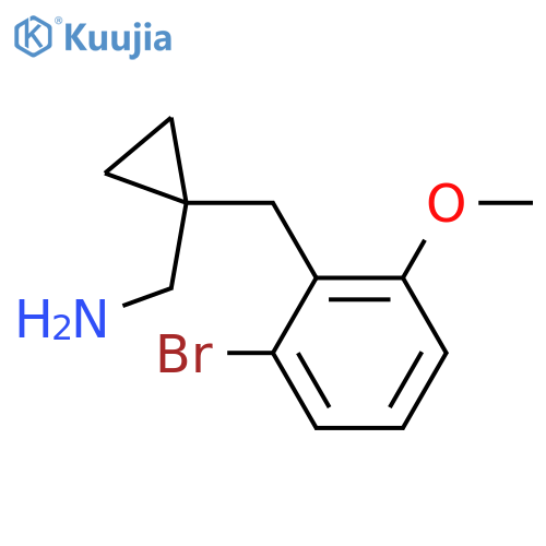 {1-(2-bromo-6-methoxyphenyl)methylcyclopropyl}methanamine structure