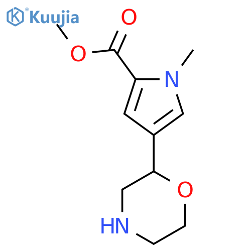 methyl 1-methyl-4-(morpholin-2-yl)-1H-pyrrole-2-carboxylate structure
