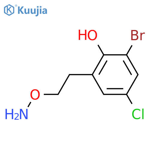 2-2-(aminooxy)ethyl-6-bromo-4-chlorophenol structure